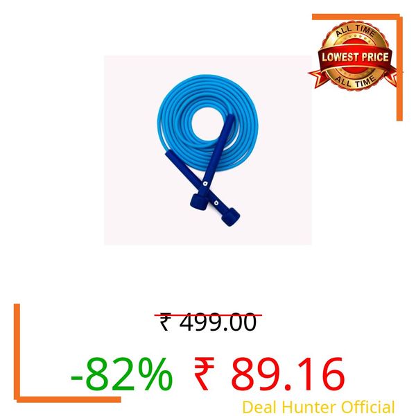 Aivin Skipping Rope | 2.75m PVC Rope with Anti-Slip Foam Handles | Phthalate-Free | Lightweight 91-95g | Gym & Home Workout (Blue, One Size)