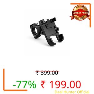 CERLINK 360° Rotating Bike Mobile Holder C1 Bike Mobile Stand Secure & Convenient Phone to Any Angle for Easy Navigation Fits for All Smartphones Black