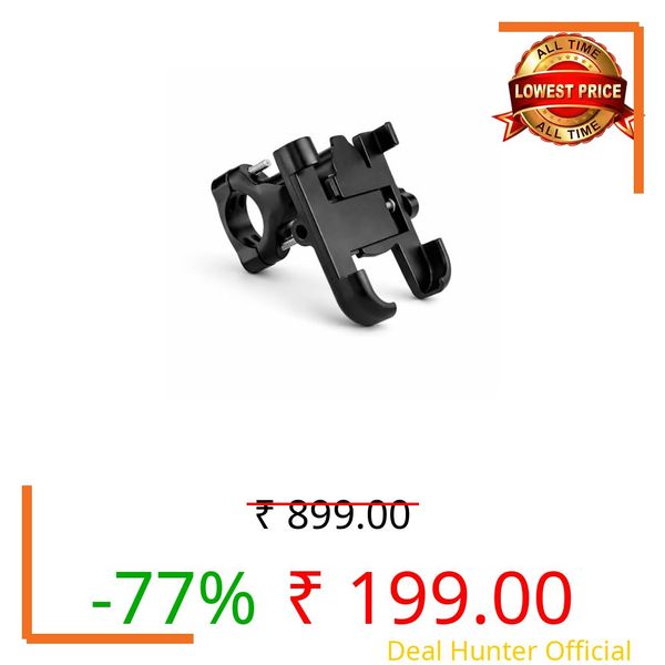 CERLINK 360° Rotating Bike Mobile Holder C1 Bike Mobile Stand Secure & Convenient Phone to Any Angle for Easy Navigation Fits for All Smartphones Black