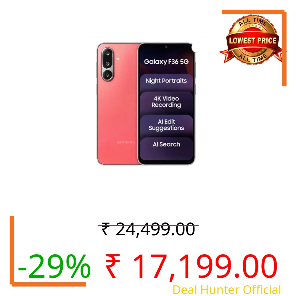 Samsung Galaxy F36 5G (Red, 128 GB) (8 GB RAM)