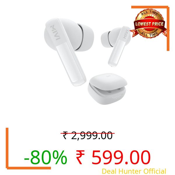 Mivi DuoPods Echo | AI-ENC Calls| IPX 4.0 Earphone Wireless | 13mm Drivers Earbuds | TWS Earphone Wireless with Bluetooth 5.3 | Made in India | 1 Year Warranty | 60 Hours Playtime