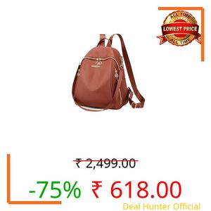 CLASSIC SMUGGLER Backpack Bags for Women/Girls Stylish Shoulder Sling Handbag Purse Office Travel College Daily-Use Convertible 13 Inch Laptop Backpacks Corporate - Pack of 1 (Cinnamon Brown)