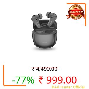 Noise Buds Vector Truly Wireless Earbuds with Hi-Res Audio & LDAC, Best Bass & Call Clarity, 40H Playtime, Quad Mic ENC, Instacharge (10 Min = 120 Min), Bluetooth v5.3 – Nimbus Grey