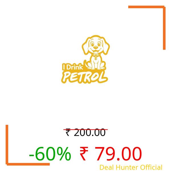 Zaqiz Petrol Fuel Door Sticker – Vinyl Adhesive Label for Car Tank Lid – Clear Font, Easy Peel Design (Golden Yellow)