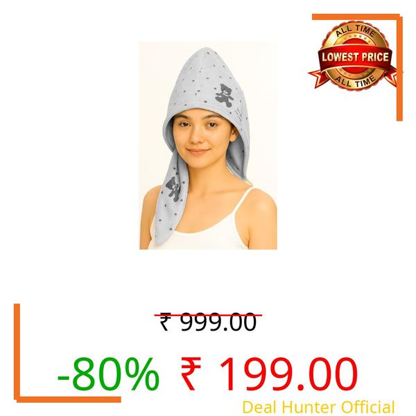 Midastra Premium Microfiber Hair Wrap Towel 500 GSM – Ultra Soft, Quick Dry, Super Absorbent, Lint-Free, Perfect for Women & Girls, Hair Drying & Spa Use (Grey Panda)