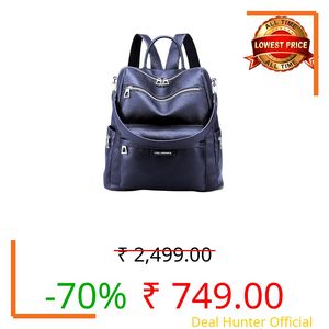 ProArch Leather Backpack for Women Elegant Backpack Purse Ladies Leather Shoulder Fitting Diwali Bhaidooj Gift for Sister, Mother Bhabhi (Blue)