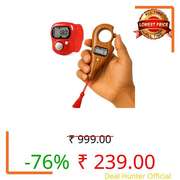 Counter for Chanting Mantra (Pack -1) Counting Machine for japa, naam jap Counter, Tally Counter Finger Ring, Chanting Count Machine, NAM jap Counter, jap Counting Machine (Multi Color)