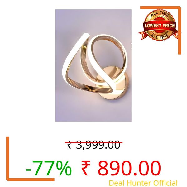 IGNITE GALAXY Modern LED Wall Lamps | Dual Loop Design | Artistic Metal Accent Lighting for Bedroom, Living Room & Hallway – Stylish Energy-Efficient Decorative Wall Light for Modern Interiors