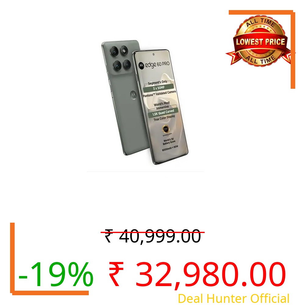 Motorola Edge 60 Pro (Pantone Shadow, 12GB RAM, 256GB Storage)