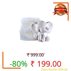 Silicone Candle molds, soap and Candle Making molds, Holiday Decorations (Tie Elephant)