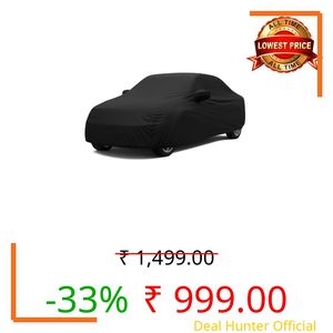 ULTRA SHIELD All Weather Water-Resistant Car Cover for Kia Seltos | Durable Light-Weight Triple-Stitched Fabric, UV Protection, Dust-Proof | Mirror Pockets, Full Elastic | Black
