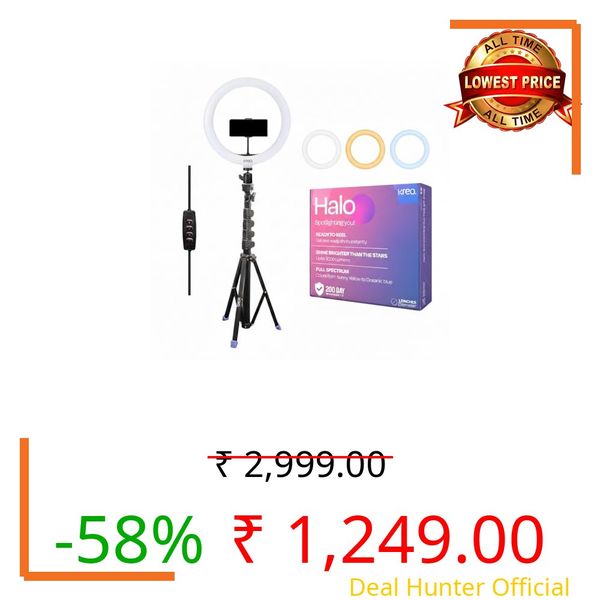 Kreo Ring Light 12" for Video Shooting Professional Studio Light with Stand, Ringlight kit for YouTube Instagram with Accessories (12" Tripod with Tripod)
