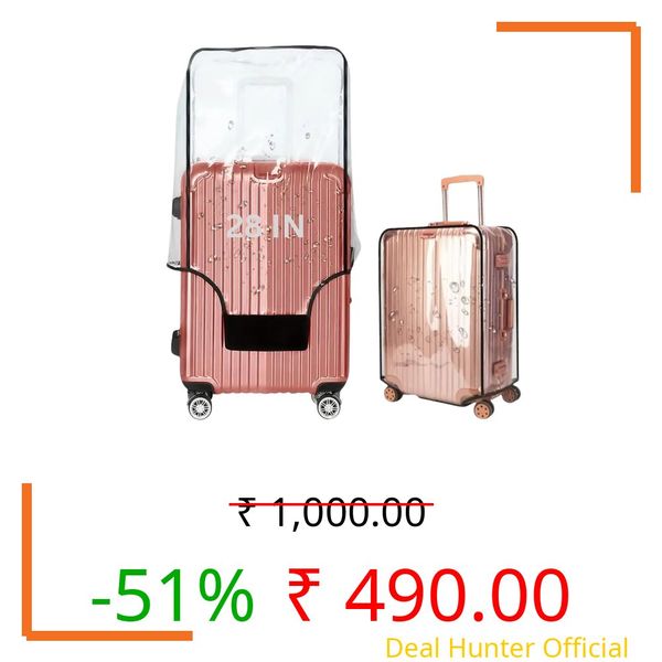 Reyon 28 inch Premium Suitcase Cover, 1 pcs PVC Luggage Cover Clear Suitcase Cover Reusable Transparent Travel Luggage Protector Dust Cover, 2026 New PVC Luggage Protective Covers