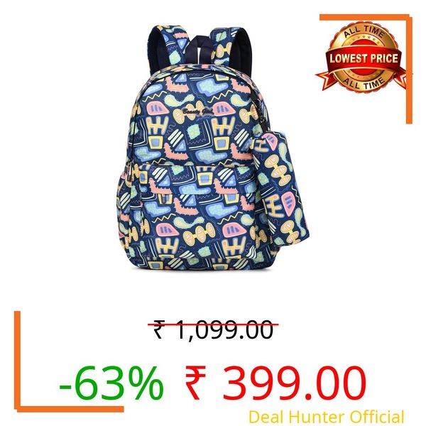 BEAUTY GIRLS BY HOTSHOT |COLLEGE BACKPACK|SCHOOL BAG|TUTION BAG|TABLET SLEEVE|JOY POUCH|WATER RESISTANT BAG|FOR GIRLS & WOMEN 15L