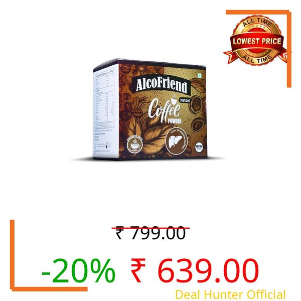 AlcoFriend Instant Coffee Sachet for Liver Protection | Low Calorie Healthy Coffee | Vitamin Enriched with Silymarin, Glutathione & NAC | Easy To Carry and Low Caffine | 20 Sachets (200 g)