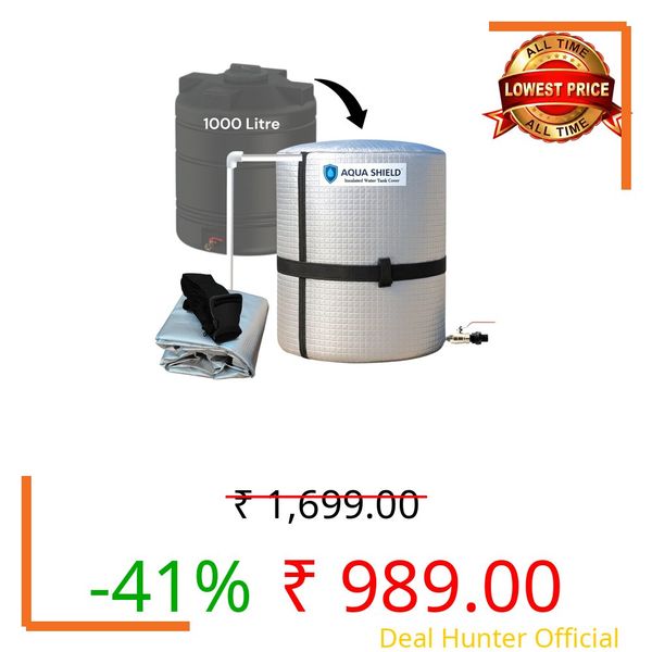 Aqua Shield Overhead Water Tank Cover – Insulated Protection for All Seasons (1000 Litre)