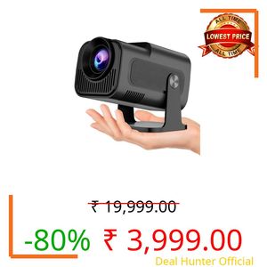 PANSEBA Hy320 Mini Portable Projector-5G WiFi 6,Bluetooth 5.0 and Android 11,Support 4K and 1080P Full Hd,12,000 Lumens,Led Projector with 4D/4P Auto Correction,180° Rotation,Electronic Zoom (PNS-P10)