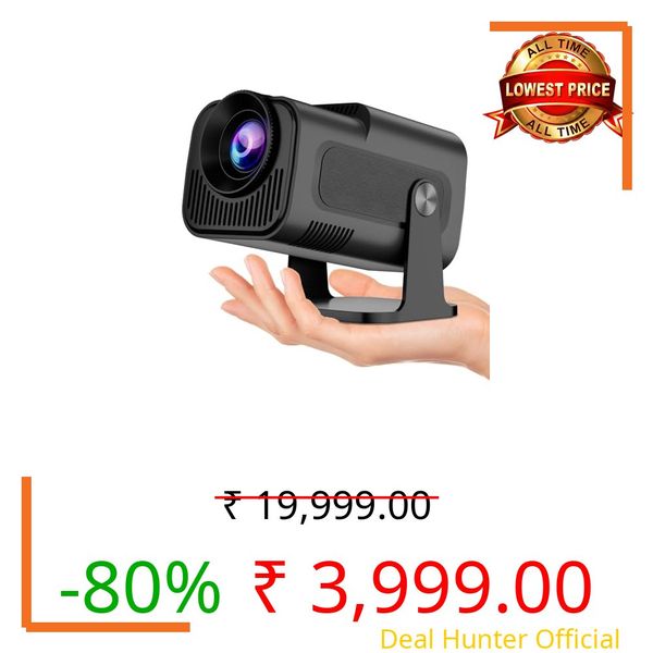 PANSEBA Hy320 Mini Portable Projector-5G WiFi 6,Bluetooth 5.0 and Android 11,Support 4K and 1080P Full Hd,12,000 Lumens,Led Projector with 4D/4P Auto Correction,180° Rotation,Electronic Zoom (PNS-P10)