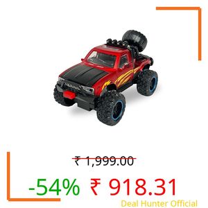 Tak Tak Toys 1:24 Die Cast Off Road Metal Car Toy Vehicle with Lights, Sound & Openable Doors, Pull Back Action Car with Metal Body, Ideal for Boys & Girls, for Kids Age 3+ (Red)