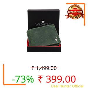 WildHorn Genuine Leather Wallet for Men | Slim Bifold Wallet with RFID Blocking | Multiple Card Slots & Coin Pocket | Premium Leather Mens Wallet