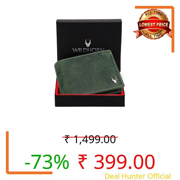 WildHorn Genuine Leather Wallet for Men | Slim Bifold Wallet with RFID Blocking | Multiple Card Slots & Coin Pocket | Premium Leather Mens Wallet