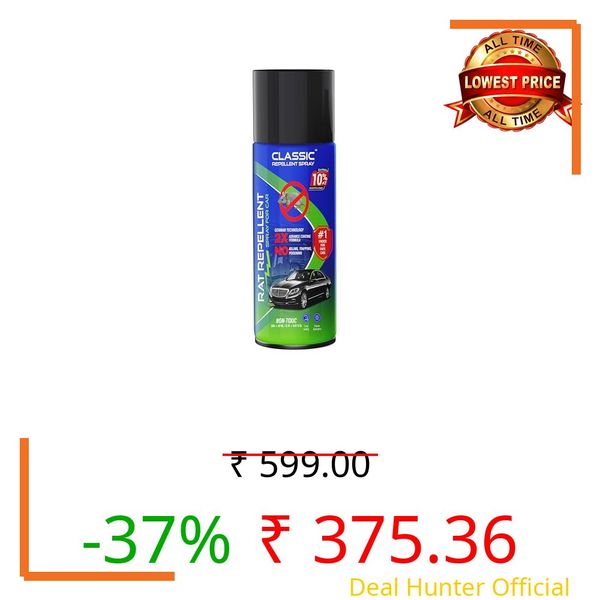 Rat Repellent Spray for Cars, Bikes & EVs (220 ml) | Long-Lasting 2X Formula, Leak-Free Nozzle | Safe for Vehicles, German Aerosol Technology, Highly Effective