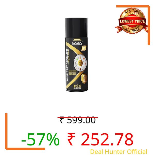 All-in-One Multi Pest Insect Repellent Spray for Spiders, Flies, Termites, Centipedes,Bed Bug (220 ml)| 100% Herbal Effective Formula | No Killing, No Poisoning | Long-Lasting Protection | Home & Kitchen