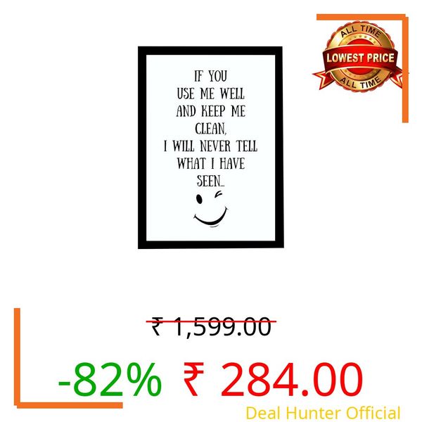 Mira Mest Framed Bathroom Wall Decor | Funny Quotes & Cute Animal Art Prints | Quirky Toilet Signs & Guest Bath Decorations | Minimalist Black & White Washroom Signs | Ready to Hang Toilet Humor for Home & Powder Room (Cleaning)