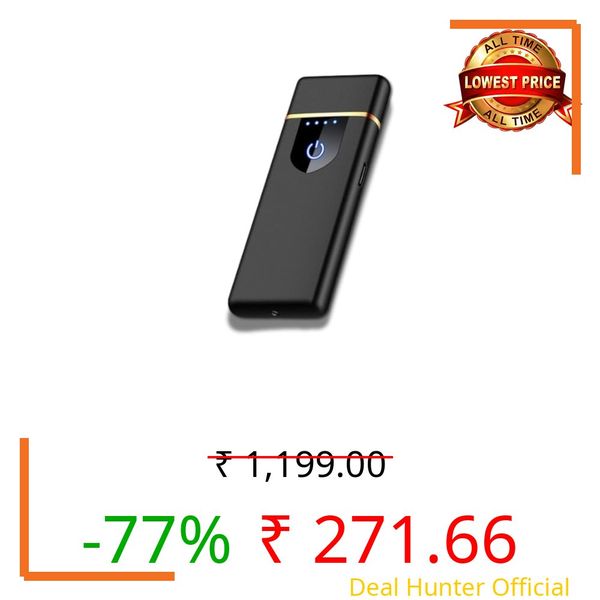 USB Cigarette Lighter | USB Rechargeable Electric Lighter with Touch Sensing, Windproof Design, Cyclic Charging, Tungsten Cigarette, Quiet Operation, Lightweight