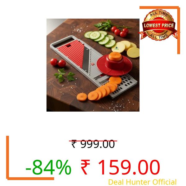 Ni Product Vegetable Slicer & Chopper | Multipurpose Kitchen Grater & Peeler for Potato, Onion, Tomato, Carrot, Cucumber, Garlic | Adjustable Blades