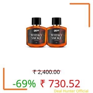 BEARDO Whisky Smoke Perfume For Men, 100Ml X 2 | Eau De Parfum | Strong Long Lasting Perfume| Spicy, Woody Oudh | Body Spray | Gift For Husband And Boyfriend |Gift For Friends