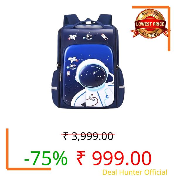 Styzere Astronaut Backpack for 7-12 Years Old Kids Boy Girl Stylish Durable Water-Resistant Backpack Shoulder School Bags for Kids Birthday & Rakhi Gift (Astronaut)