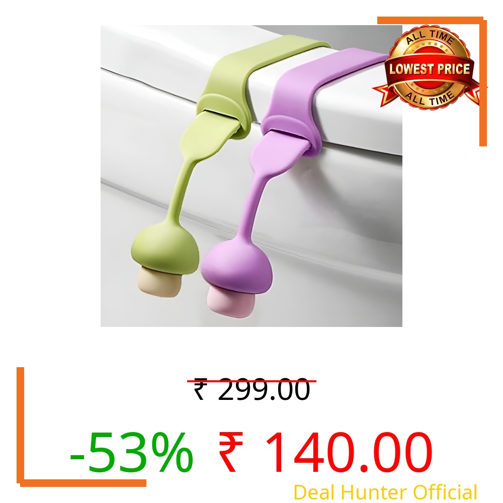 GONIPIMI 2Pcs Toilet Seat Lifter For Bathroom Accessories | Toilet Seat Cover Sport Lifter Clip | Silicone Toilet Seat Cover Lifter | Self-Adhesive Toilet Seat Holder (Multicolor)