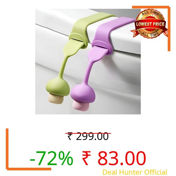 GONIPIMI 2Pcs Toilet Seat Lifter For Bathroom Accessories | Toilet Seat Cover Sport Lifter Clip | Silicone Toilet Seat Cover Lifter | Self-Adhesive Toilet Seat Holder (Multicolor)