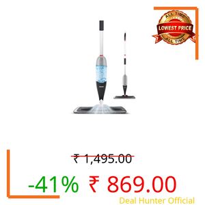 AGARO Delite Spray Mop for Dry and Wet Floor Cleaning with Washable Microfiber Pad - with 800ml Refillable Bottle for Wooden Floor, Hardwood, Marble, Laminate, Ceramic Tiles, and for Dust Cleaning