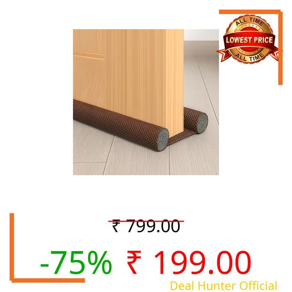 GLUN® Door Bottom Sealing Guard, Gap Space Filler Pack of 6 Brown Colour, 39 Inch Length, Protection from Insects, Dust & Water, Noise Cancellation, Cooling Leakage Protection