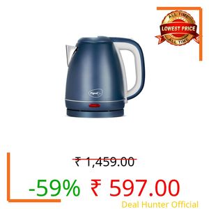 Pigeon Tesla Electric Kettle 1.5 L, 1300 Watt, Stainless Steel Body with Auto Shut-off Feature Used for Boiling Water - (Matt Blue)