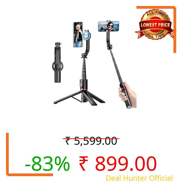 Kratos 41 Inch Magnetic Tripod Stand for iPhone, Aluminum Tripod with Strong Magnetic Holder for MagSafe Design Mobile Phones, 360° Rotation, BT Remote for Selfies, Vlogging & Travel
