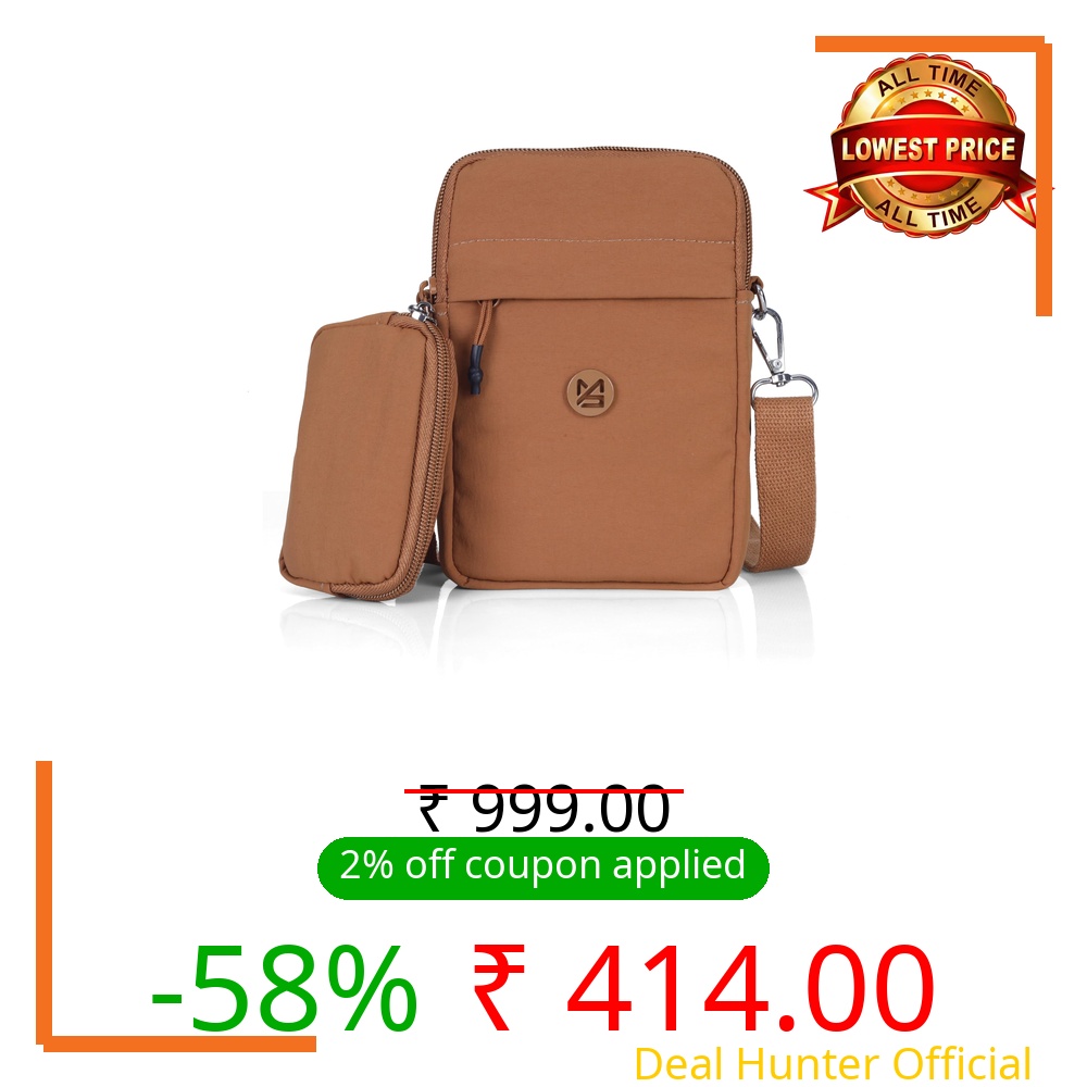 BAG IN Small Crossbody Bag for Women with Detachable Pouch – Multi-Color Travel Shoulder Bag, Light weight Phone Purse with Adjustable Strap (ORANGE)