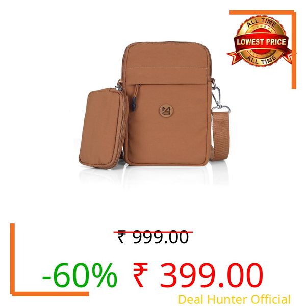 BAG IN Small Crossbody Bag for Women with Detachable Pouch – Multi-Color Travel Shoulder Bag, Light weight Phone Purse with Adjustable Strap (ORANGE)