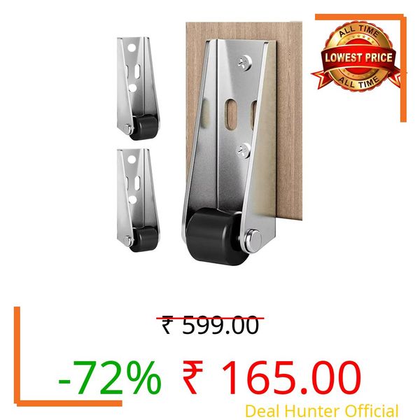 JETANI Side Mount Caster Wheels – 2.68 Heavy Duty Support Wheels for Wooden Doors, Smooth 360° Rotation, Anti-Sag Sinking Door Bottom Pulley, Directional Mobility Rollers (2)