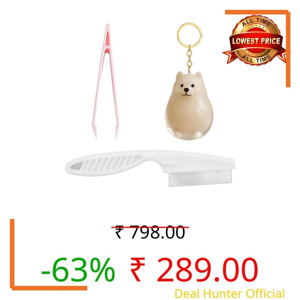 3PCS Dog Fur Keychain, Aesthetic Customised Pet Hair Keychain Set with Tweezers and Lice Removal Comb, Dog Hair Keepsake with Tweezer and Flea Comb, Unique Personalized Keyring for Pet Lovers