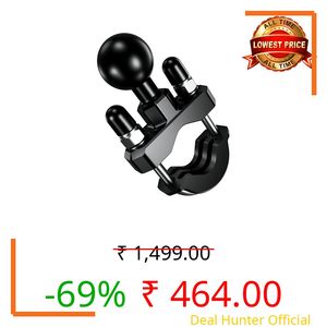 USPOT 1" Ball Handlebar U-Bolt Mount Base | Fits 0.5"–1.5" Rails | Compatible with RAM-Style B Size Double Socket Arms & Motorcycle/Bike Phone Holders