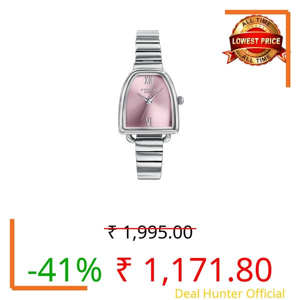 Sonata Poze 7 Analog Pink Dial Silver Alloy Strap Watch for Women - SP80154SM01W