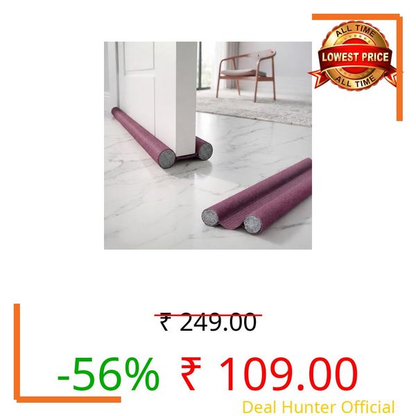 BTfash Door Draft Stopper PVC Size 36Inch | Under Door Dust & Noise Blocker | Cold & Heat Insulation Strip | Door Gap Sealer for Home Doors & Windows | Easy Install | Red | Pack of 1