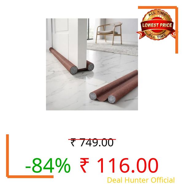 BTfash Door Draft Stopper PVC Size 36Inch | Under Door Dust & Noise Blocker | Cold & Heat Insulation Strip | Door Gap Sealer for Home Doors & Windows | Easy Install | Brown | Pack of 1