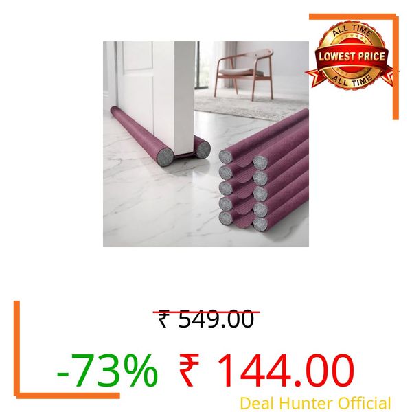 BTfash Door Draft Stopper PVC Size 39Inch | Under Door Dust & Noise Blocker | Cold & Heat Insulation Strip | Door Gap Sealer for Home Doors & Windows | Easy Install | Red | Pack of 5