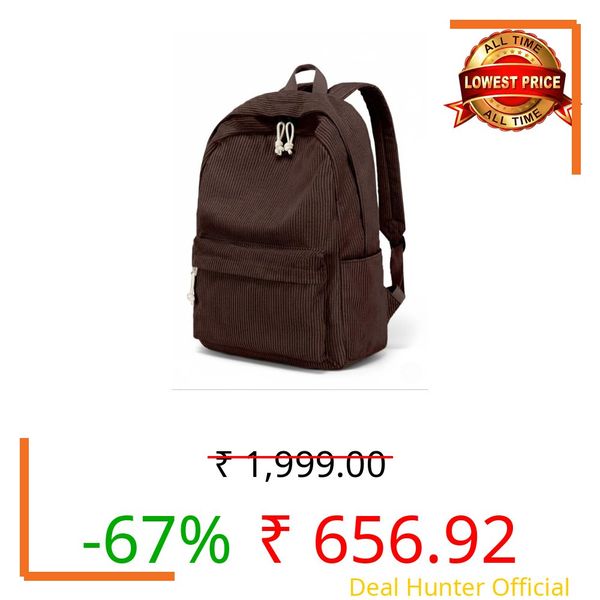 Teriff Stylish Casual Backpack for Women & Men | Trendy College, School & Travel Bag | Designer Lightweight Backpack for Girls & Boys (Coffee)