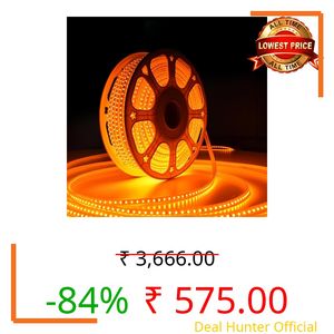 DOJI Waterproof Strip Lights | Energy Saving led Rope Light for Room | Decoration Lights for False Ceiling | Home Decor Lights | Home Decoration | Diwali | Christmas (Amber, 10 Meter)