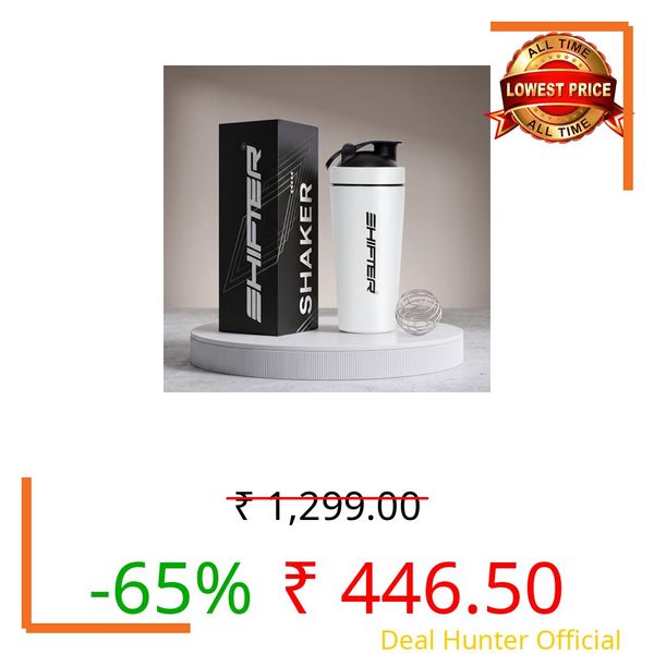Shifter Stainless Steel Gym Shaker Bottle 750ml | Leakproof Metal Protein Shaker for Men & Women | BPA Free, Odour Resistant, Rust-Free Steel Sipper for Gym, Workout & Sports (WHITE)